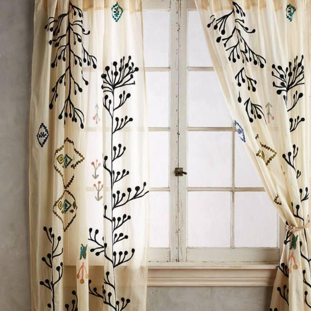 4 New and Like-New Anthropologie Curtain Panels